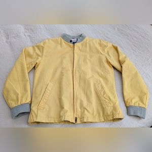 Canvas (Lands End Highend Line) Yellow Cotton Bomber Jacket Size M